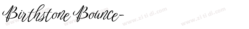 Birthstone Bounce字体转换